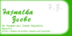 hajnalka zsebe business card